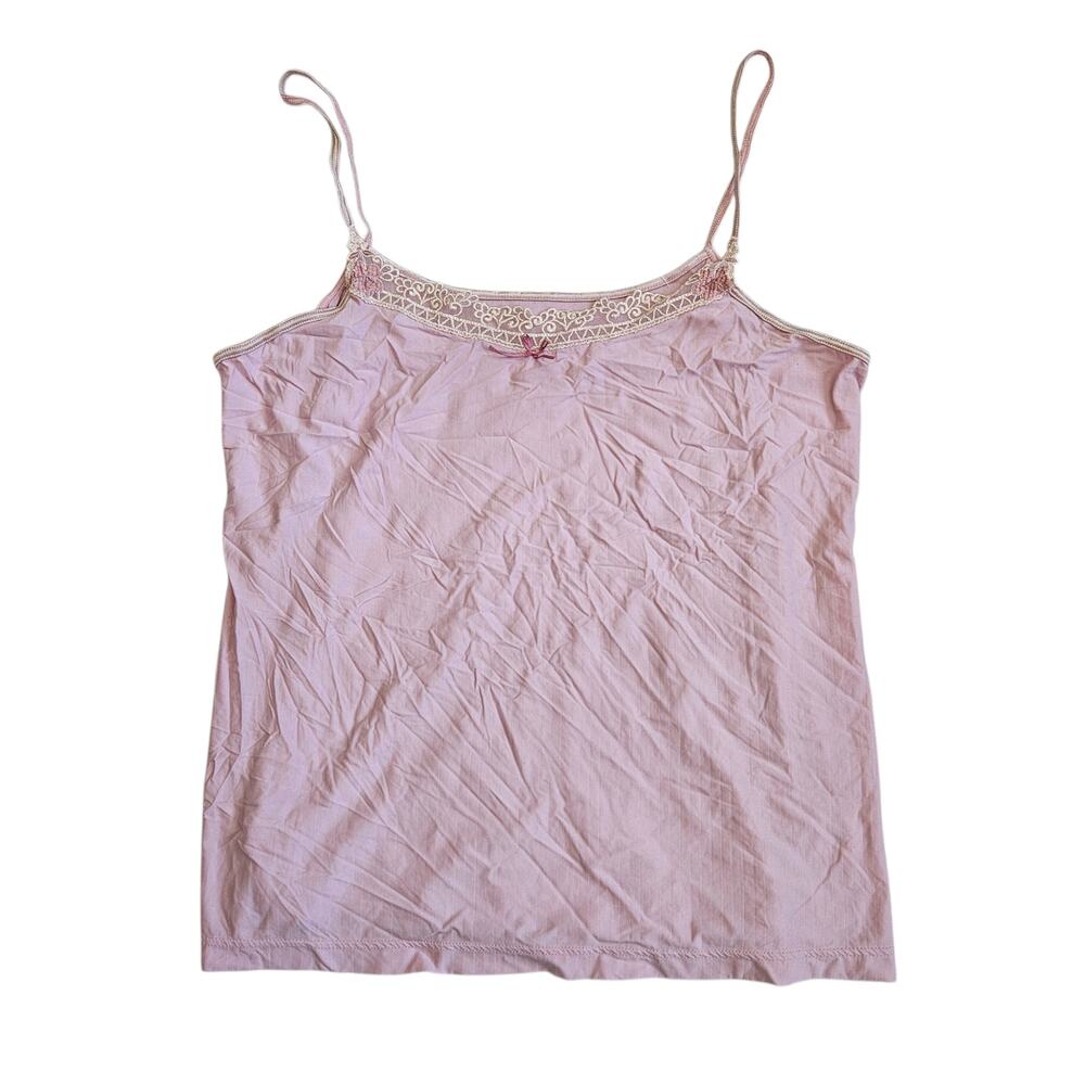Euro Cami Top Coquette Bow Pink Sleepwear- Size Medium